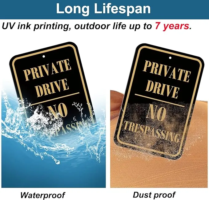 Private Drive No Trespassing Signs