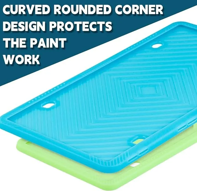 Car Front Back Silicone License Plate Frame