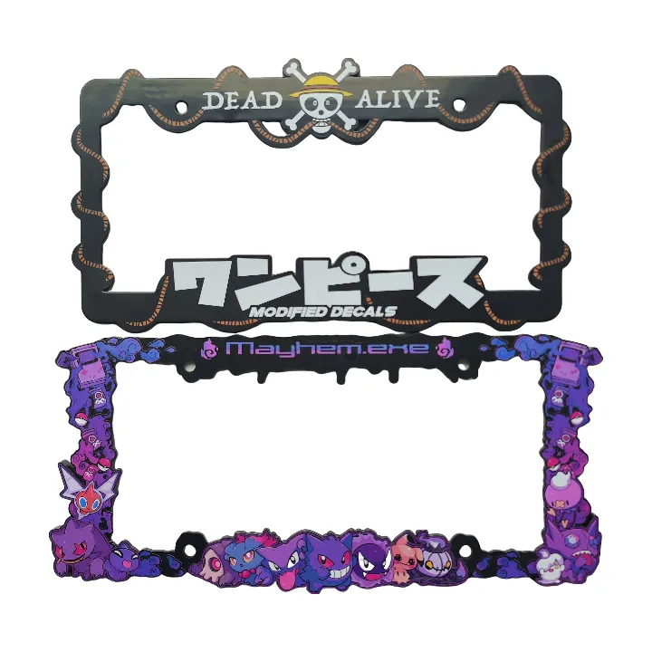 Cartoon Decorative Anime License Plate Frames