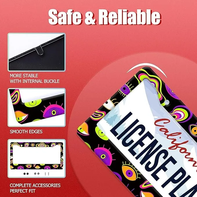 Evil Eyes Colorful License Plate Frame
