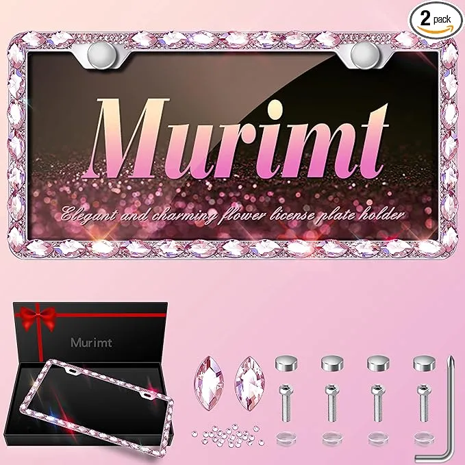 Cornici targa rosa Bling