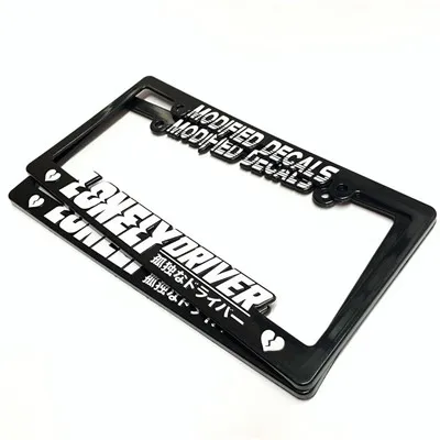 Telaio della targa in rilievo in lega di alluminio