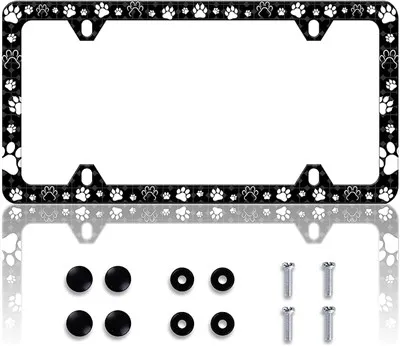 Cornice targa con zampa di gatto e cane dal design divertente